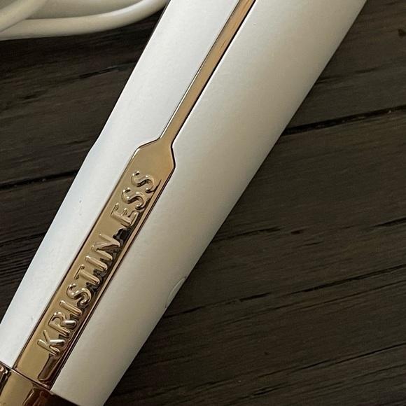 KRISTIN ESS 1″ Rose Gold Curling Wand – Ionic Ceramic Barrel – White Handle - Picture 2 of 4